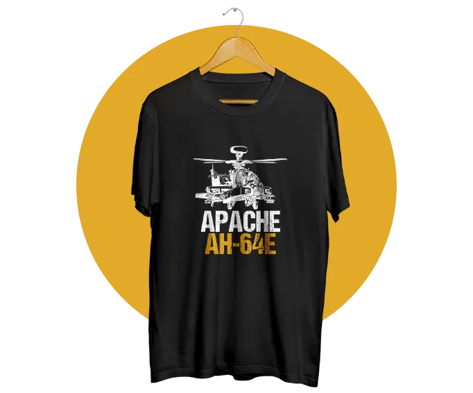 Apache AH-64E Helicopter T-Shirt 